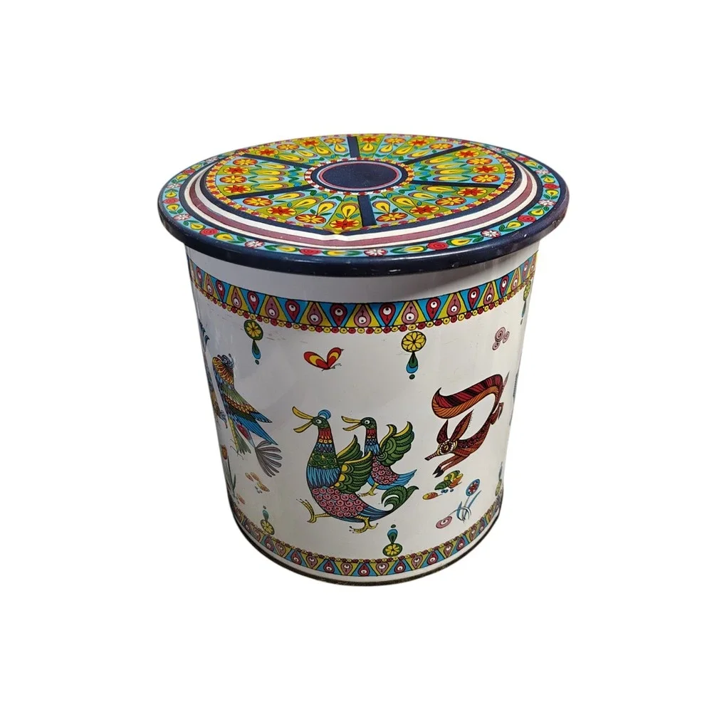 Vintage folk art animal tin‎